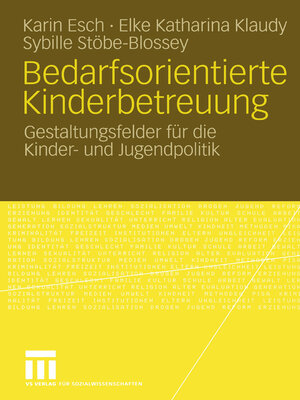 cover image of Bedarfsorientierte Kinderbetreuung